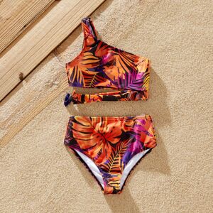 PatPat Family Matching Floral Drawstring Swim Trunks or Bandeau Top High Waist Bikini  - MultiColour