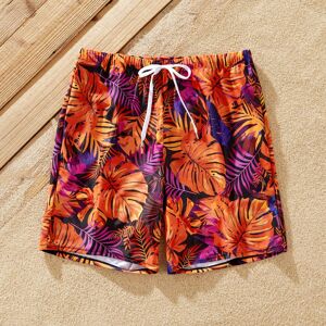 PatPat Family Matching Floral Drawstring Swim Trunks or Bandeau Top High Waist Bikini  - MultiColour