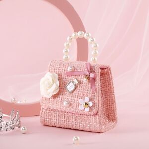 PatPat Floral Decor Pearl Portable Cross-body Toddler/Kid Girl's Bag  - Light Pink