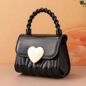PatPat Toddler/Kid Mini Heart Pattern Handbag Crossbody Bag Jelly Bag  - Black