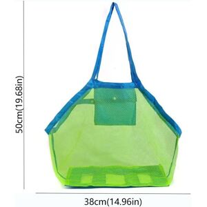 PatPat Mesh Beach Tote Bag Away from Sand and Water Foldable Beach Toy Bag Organizer  - Green