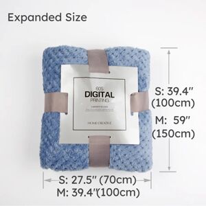 PatPat Pineapple Lattice Fleece Blankets Home Kids Soft Warm Thick Plush Blanket Receiving Blanket Office Nap Blanket  - Blue