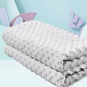 PatPat Baby Lamb Cashmere Double-Layer Blanket with 3D Polka Dot Design for Comfortable and Peaceful Sleep  - Grey