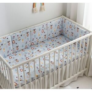 PatPat 1pc 100% Cotton Crib Bumper Pad Removable Crib Rail Covers Anti-collision Guardrail Bed Surround Free Combination  - Blue