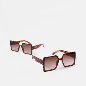 PatPat Leopard Frame Tinted Lens Fashion Glasses for Mom and Me (Random Glasses Case Color)  - Brown