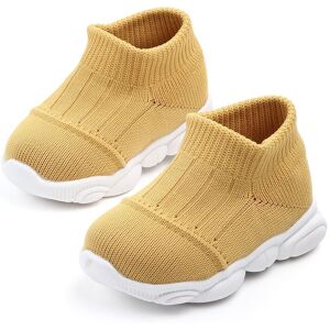 PatPat Baby / Toddler Fashionable Solid Flyknit Prewalker Athletic Shoes  - Yellow