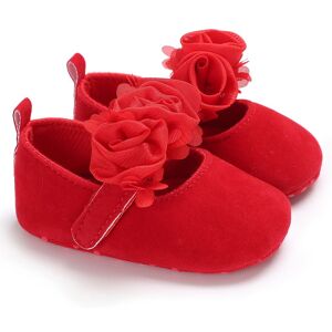 PatPat Baby / Toddler Flower Decor Princess Solid Shoes  - Red