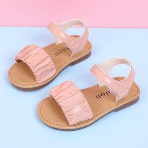 PatPat Toddler Solid Ruched Vamp Sandals  - Light Pink