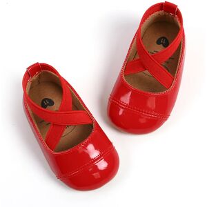 PatPat Christmas Baby & Toddler Sweet Cross Strap Prewalker Shoes  - Red