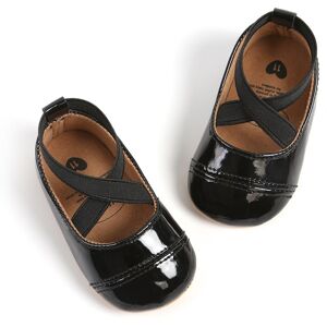 PatPat Christmas Baby & Toddler Sweet Cross Strap Prewalker Shoes  - Black