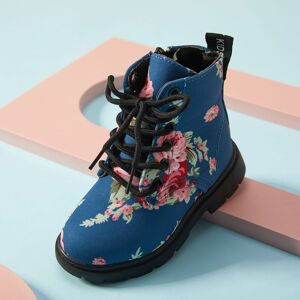 PatPat Toddler / Kid Fashion Floral Boots  - Dark Blue