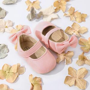 PatPat Baby / Toddler Back Bow Decor Soft Sole Non-slip Prewalker Shoes  - Pink