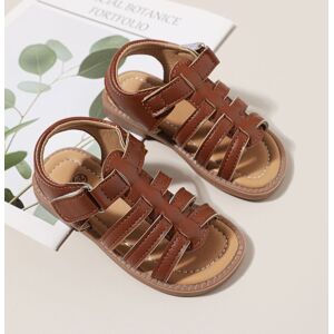 PatPat Toddler / Kid Solid Velcro Gladiator Sandals  - Brown