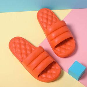 PatPat Mute EVA Sofa Slides Women Thick Sole Soft Indoor Slippers Women Anti-slip Sandals Men Summer Platform Women Shoes Bath  - Orange