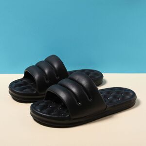 PatPat Mute EVA Sofa Slides Women Thick Sole Soft Indoor Slippers Women Anti-slip Sandals Men Summer Platform Women Shoes Bath  - Black