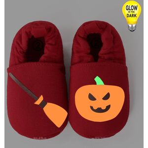 PatPat Halloween Baby Glow In The Dark Pumpkin Print Prewalker Shoes  - Red