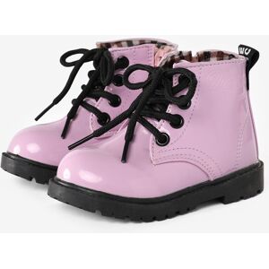 PatPat Toddler and Kids Solid Color Side Zipper Boots  - Dark Pink