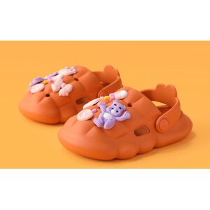 PatPat Toddler/Kids Childlike 3D Bear Pattern Vent Clogs Soft Sole Sandals  - Orange