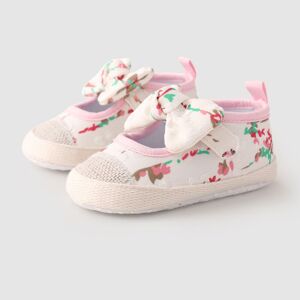 PatPat Baby Girl 3D Hyper-Tactile Bohemia Style Broken Flower Pattern Prewalker Shoes  - Pink