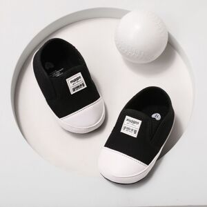 PatPat Baby Girl/Boy Casual Letter Pattern Slip-on Prewalker Shoes  - Black