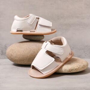 PatPat Baby Girl/Boy Casual Solid Velcro Sandals Prewalker Shoes  - White