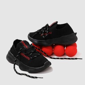 PatPat Kids Girl/Boy Mesh Surface Elastic Band Sports Shoes  - Black