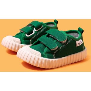 PatPat Toddler/Kids Girl/Boy Casual Velcro Canvas Low Top Round Toe Shoes  - Green