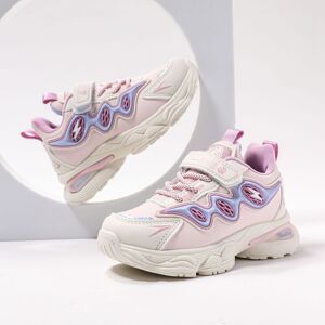 PatPat Kids Girl/Boy Solid Color Fiber Mesh Cloth Velcro Sports Shoes  - Pink
