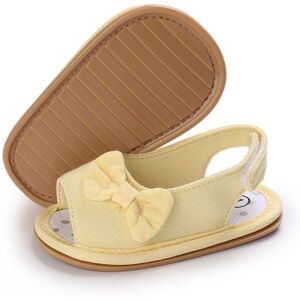 PatPat Baby / Toddler Girl Pretty Solid Bowknot Sandals  - Yellow