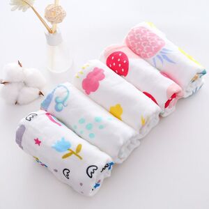 PatPat 5-pcs Cotton Cute Baby Bibs Gauze Newbron Toddler Kids Gauze Burp Cloth Feeding Apron Baby Saliva Towel Scarf Bandana Bibs Baby Stuff  - Multi-color