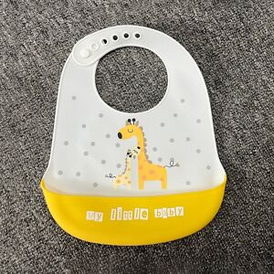 PatPat Waterproof Animal Cartoon Cute Baby Bibs Saliva Towel Aprons Baby Silicone Feeding Bibs  - Yellow