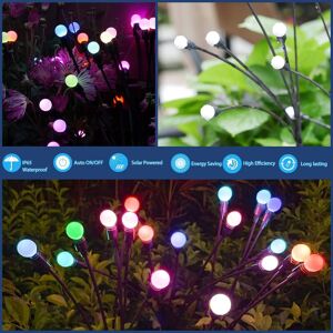 PatPat Christmas Garden Solar Light 10Bulbs 1Pack -Decorative Warm Light Ten Small Bulb Decorative Lights  - Color-B