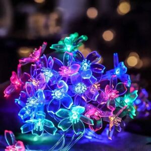 PatPat Colorful Sakura Decorative Light String with 40 LED Lights for Festival and Outdoor Decoration  - Color-A