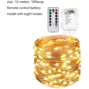 PatPat Solar-Powered LED Copper Wire Lights String, Outdoor Yard Decoration  - Color-C