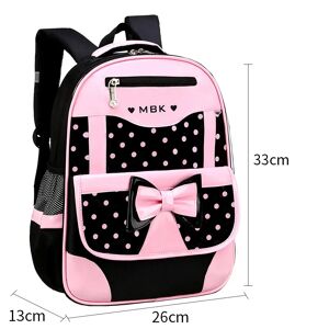 PatPat Toddler Girl Sweet Primary School Student Rolling Backpack with Butterfly Polka Dot Pattern  - Black