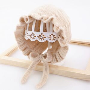 PatPat Baby / Toddler Pretty Ruffled Solid Knitted Hat  - Beige