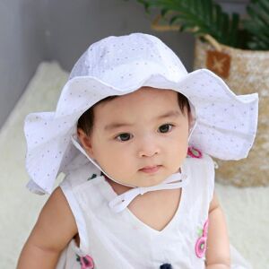 PatPat Baby / Toddler Polka Dots  Floral Sunproof Hat  - White