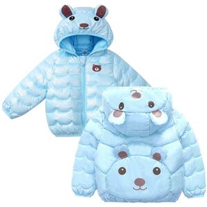 PatPat Baby/Toddler Boy/Girl Hooded Bear Pattern Coat  - Light Blue