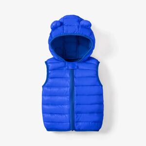 PatPat Toddler Boy/Girl Childlike 3D Ear Design Solid Vest Coat  - Blue