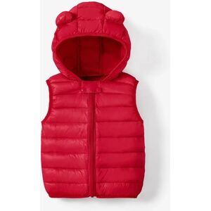 PatPat Toddler Boy/Girl Childlike 3D Ear Design Solid Vest Coat  - Red