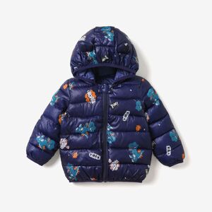 PatPat Toddler Girl/Boy Ear Design Animal Print Hooded Coat  - Dark Blue