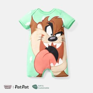 PatPat Looney Tunes Baby Boy/Girl Cartoon Animal Print Short-sleeve Naia™ Romper  - SpringGreen