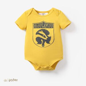 PatPat Harry Potter 1pc Baby Boys/girls College Badge Pattern Romper  - Yellow