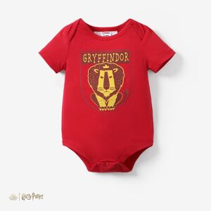 PatPat Harry Potter 1pc Baby Boys/girls College Badge Pattern Romper  - Red