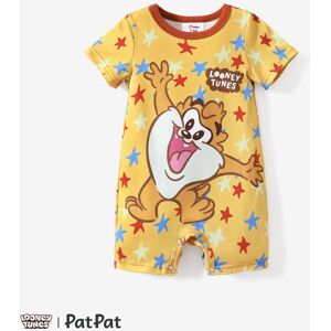 PatPat Looney Tunes Baby Boys/Girls Cartoon Animal Print Short-sleeve Romper  - Ginger-2