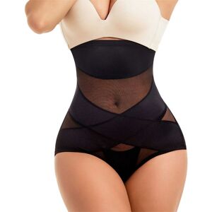 PatPat Women Hi-Waist Double Tummy Control Panty Butt Lifter Shapewear Waist Trainer Tummy Control Shorts Body Shaper Cincher Girdle  - Black