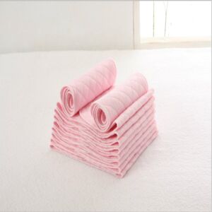 PatPat 10 Pcs Three-layer Cotton Cloth Diaper Inserts  - Pink