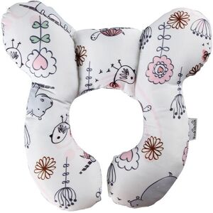 PatPat Cartoon Baby Travel Pillow Infant Head and Neck Support Pillow for Car Seat Pushchair  - Light Grey