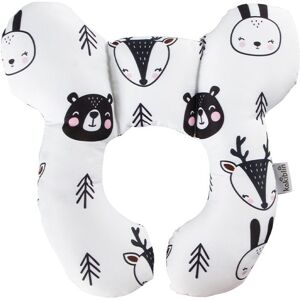 PatPat Cartoon Baby Travel Pillow Infant Head and Neck Support Pillow for Car Seat Pushchair  - Black/White