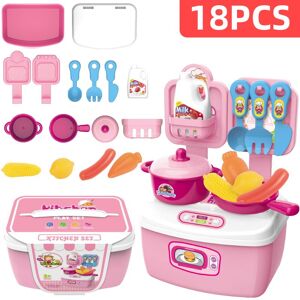 PatPat Kitchen/Tool Box/Beauty Hair Salon/Doctor Kit Kids Role Play Set Pretend Play Tool Toys  - Pink